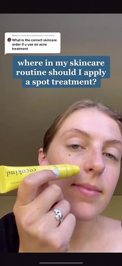 Reply to @valeriaaa.vazquezzz Where in your routine you should be applying￼￼ spot treatment, as requested! #skincare #cocokind #skincarebeg￼inners