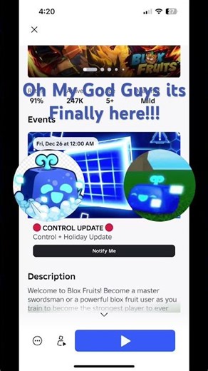 Control Rework is here guys . The wait is over!!! #roblox #bloxfruits #controlrework #finally #games
