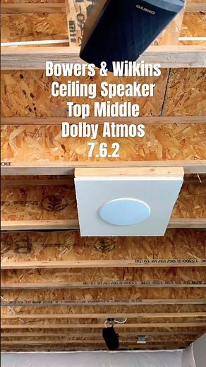 Dolby Atmos Ceiling Speaker setup #dolbyatmos #bowerswilkins #hometheater #music #movie