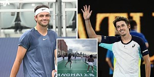 Watch: Taylor Fritz and Alex de Minaur play with fans in mini-tennis court ahead of Shanghai Masters
