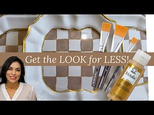 DIY MACKENZIE CHILDS EASY PAINT PROJECT WALL PLATES CHECK PATTERN BEGINNERS FLIP CLASSIC HOME DESIGN