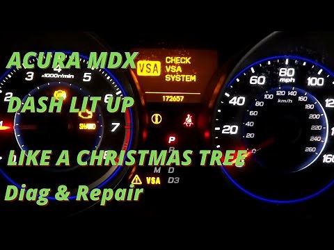 ACURA MDX CHECK ENGINE LIGHT ON, VSA LIGHT ON, ABS LIGHT ON / DASHBOARD LIT UP LIKE A CHRISTMAS TREE