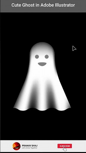 How to create a cute ghost in illustrator #shorts #illustrator