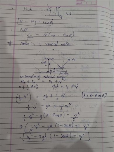 last minute revision class- 11 physics all formulae