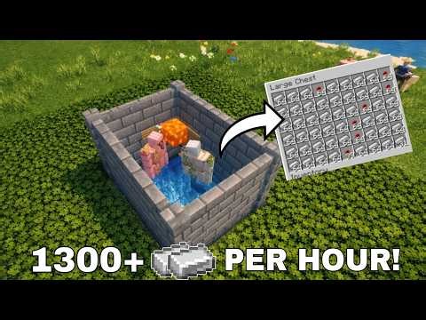 Easy Iron Farm Minecraft Java 1.21 | 1300+ Iron Ingots/Hour!