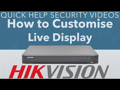 Hikvision DVR How to Customize Main Live View Display