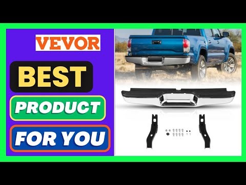 VEVOR Rear Step Bumper, Compatible with 1995-2004-Toyota Tacoma, Chrome Steel Back Bumper,