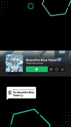 Exploring Beautiful Blue Tower by Jeremy in Roblox