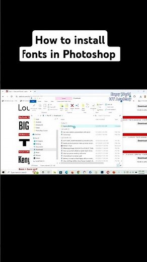 How to install fonts in Photoshop #fonts #photoshoptutorial