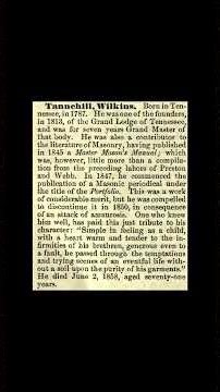 Tannehill, Wilkins: Encyclopedia of Freemasonry By Albert G. Mackey