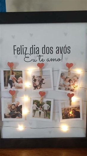 Porta Retrato Personalizado com Luz de led para presentear quem vc ama. temas dia dos pais e outro