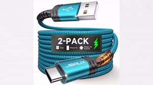 JSAUX USB C Cable [2-Pack 10ft], USB A to USB Cord Fast Charging for iPhone 17 Air, iPhone 17, iPhone 17 Pro, iPhone 17 Pro Max, iPhone 16/iPhone 15 Series, Samsung S20 S10, Note 20 10, Car Play-Green