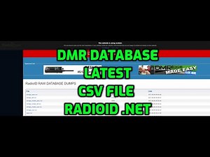 DMR -DATABSE LATEST CSV FILE-RADIOID.NET