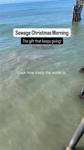 Citizens for Coastal Conservancy on Instagram: "Another holiday season… and we’re still waking up to sewage in our ocean. You can literally see it from the pier- clean water offshore, toxic water hugging our coastline. Families, wildlife, ecosystems… still forced to live with it. Another year of beach closures. Another year of uncertainty. Another year of “wait, we’re working on it.” We’re not going to sugarcoat it: there isn’t a clear end in sight yet. But we aren’t giving up, and we know you a
