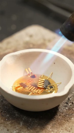 Extracting Gold from Electronic Waste 🔥 | E-Waste Gold Recovery Process