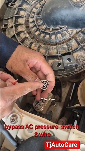 #howto bypass AC pressure switch 2 wire #car #mechanic #tips #tutorial #shorts #video #viral