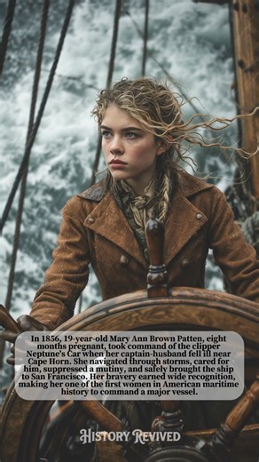 1.2M views · 36K reactions | A pregnant 19-year-old who defied storms and mutiny to command a ship into history. #HistoryFacts #WomenInHistory #MaritimeLegends #TrueCourage #ViralHistory | History Revived | Facebook