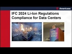 Data Center Compliance with International Fire Code (IFC 2024) Lithium Ion Standards and Regulations