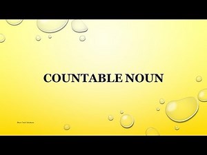 Basic English Grammar | Countable Nouns | Spoken English | Beginners English Grammar