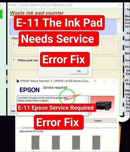 How to solve epson ink pad is at the end of its service life | epson e11 ink pad needs service reset