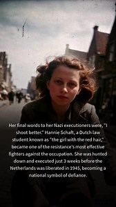 Dutch law student turned resistance icon, Hannie Schaft defied Nazi rule and paid with her life weeks before liberation. #WWII #DutchResistance #HannieSchaft | The History Page