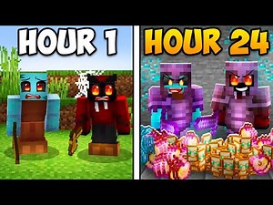 We Played MINECRAFT For 24 HOURS...