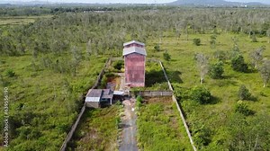 The pink building was made to be a place for a swallow's nest farm