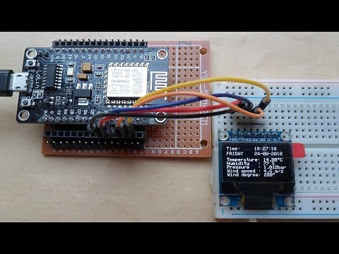 ESP8266 NodeMCU Internet clock and weather station