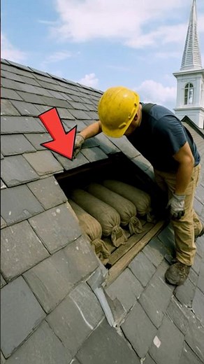 Roofers Found Burlap Sacks in Church Roof…