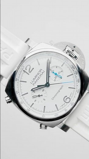 Panerai Luminor Chrono Steel White Dial Mens Watch PAM01218 | SwissWatchExpo