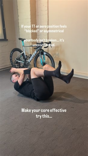 Jet Cycles on Instagram: "This dead bug fixes what bike fits can’t. 1️⃣ Elbow to knee = cross-body force 2️⃣ Ribs talk to pelvis 3️⃣ Pelvis stops guarding 4️⃣ SIJ pressure drops 5️⃣ Sciatic tone calms 6️⃣ Stability without stiffness 7️⃣ Aero suddenly feels easy 👉 Send this to a friend to try 👉 Follow for more Movement First cycling work #CyclingMovement #SIJRelief #bikefit #ironman #triathlon"