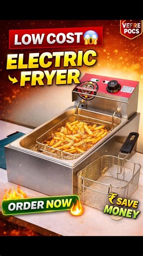 Electric Food Fryer Machine | Fryer For Potato Chips, French Fries, Fried Momos - Deep fryer machine