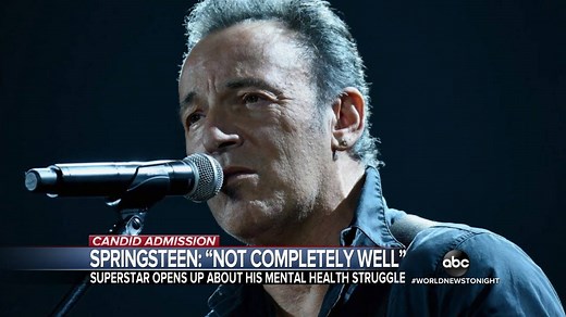 ‘NOT COMPLETELY WELL’: Superstar Bruce Springsteen is opening up in a new interview about his personal battles with depression, mental illness and his father. David Wright with the details. https://abcn.ws/2AAlmwq | ABC World News Tonight with David Muir