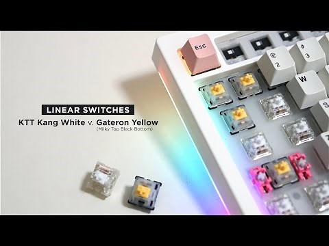 ktt kang white & gateron milky yellow: budget linear switches | asmr sound test