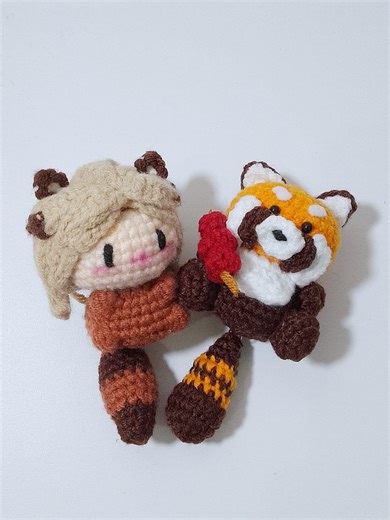 red panda crochet🌷 #crochet #handmade #giftideas #smallbusiness #fyp