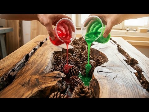 Rotten wood + Pine cones + Two Color Epoxy! A Crazy Combination