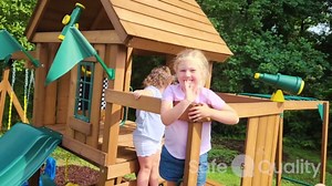 Swing-N-Slide WS 3452 Heavy Duty Two Person Dual Glider Swing, with Coated Chains to Prevent Pinching, 18" W x 25 in H x 40" L, Green