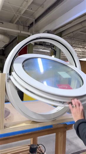 Loewen Windows and Doors on Instagram: "Pivot Windows!! These full round windows feature a horizontal pivot that adds a unique touch to contemporary architecture."
