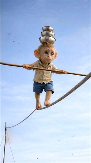 Baby Monkey Rio Saved a Crying Girl 🐒❤️What He Did Next Made Everyone Emotional!