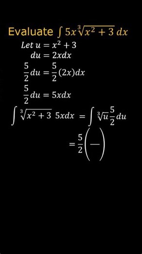Integration by Substitution (Example 4) #youtubeshort #maths #calculus