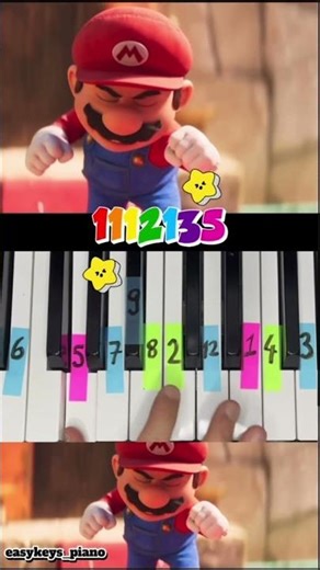 Super Mario Theme 🎮 | Easy Piano Tutorial 🎹 #shorts