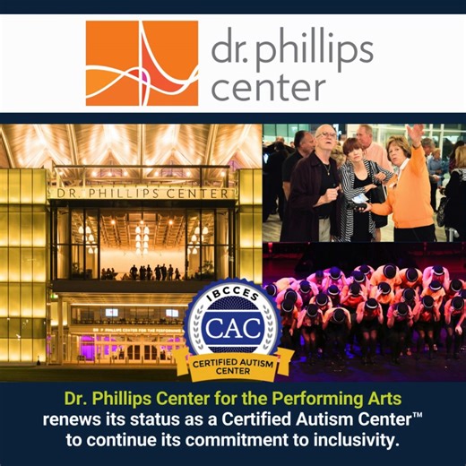 🌟 Exciting news from Orlando, known as the City Beautiful! Dr. Phillips Center for the Performing Arts renews its commitment to inclusivity by achieving recertification as a Certified Autism Center™ (CAC), a designation they initially earned in 2019. The CAC is a certification awarded by IBCCES to organizations who complete training requirements and offer accommodations for autistic and sensory-sensitive visitors. 🌈 Meeting the rigorous standards set by IBCCES, over 80% of Dr. Phillips Center 