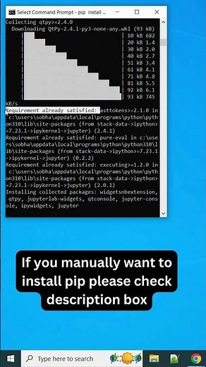 How to install Jupyter Notebook using pip in CMD #python #learnpython #python3#pythonforbeginners
