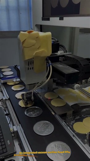 Automatic 120-BPM Pick-and-Place Machine Applying Backing onto Metal Labels #machine