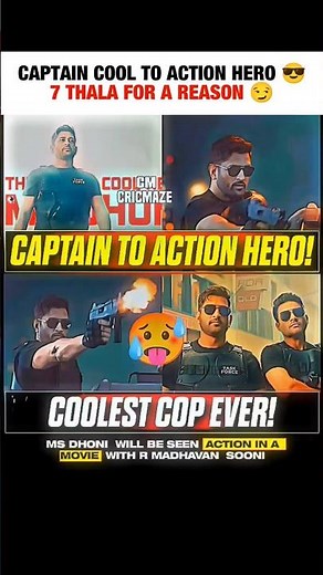 captain cool to action hero #msdhoni