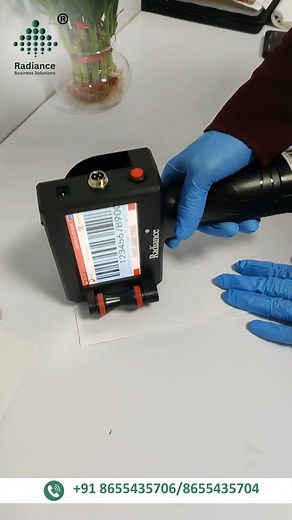 Barcode printing with Radiance's thermal inkjet printer. Contact for more details 918655435704 #radiancebusinesssolutions #mrpprintingmachine #thermalinkjetprinter #handygun #businessstrategy #machinery #PrintingAndPackaging | Radiance Business Solutions