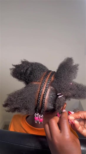 Something cute and simple hairstyle 🥰for the weekend #tutorial #protectivestyles #naturalhair #hairstyle #braids