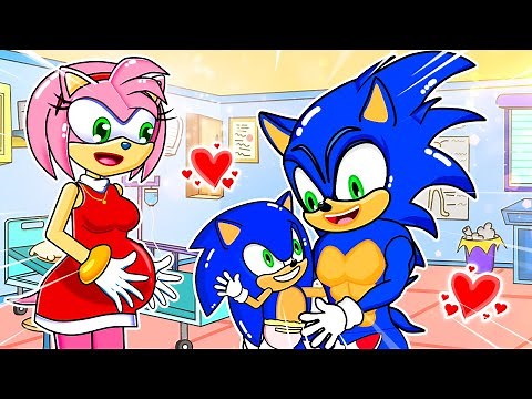 🎃 [ Sonic Animations ] Amy Rose Pregnant 🤰 | Sonic's Lucky Days | Happy Family Stories