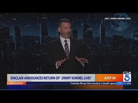 'Jimmy Kimmel Live' returns to Sinclair ABC stations