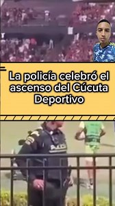 Police celebrated Cúcuta Deportivo's promotion #Colombianfootball #Colombiannationalteam